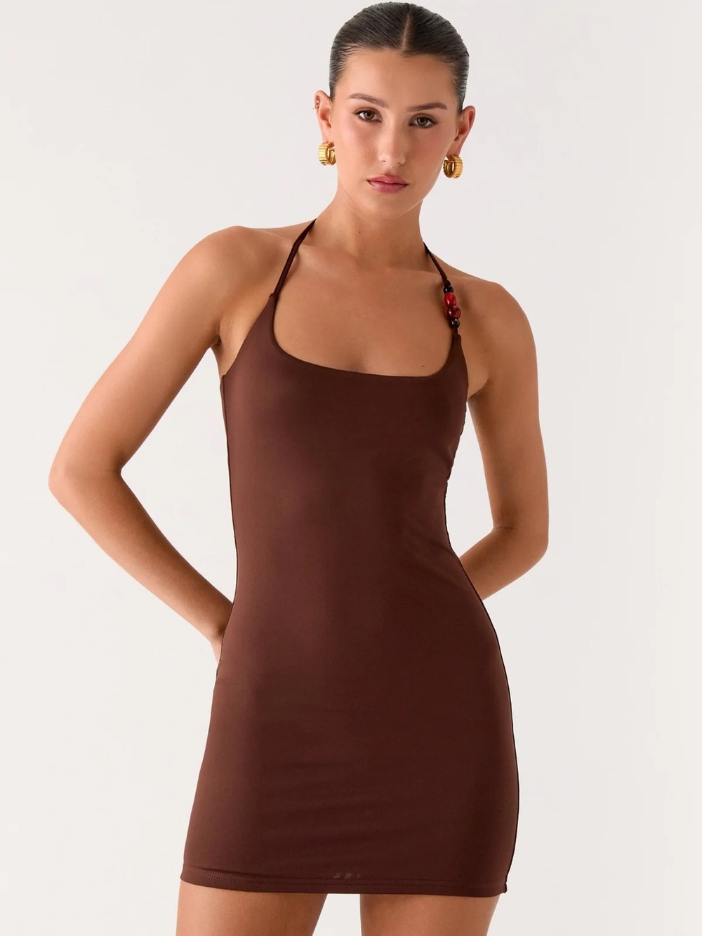 NWT - PEPPERMAYO - Palm Beach Mini Dress in Chocolate - Picture 1 of 8